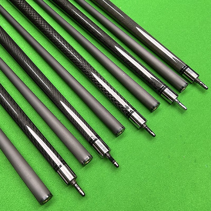 Professional Custom Carbon Fiber Pool Cues High Strength 1/2 Carbon Fiber Pool Cues for Snooker & Billiard