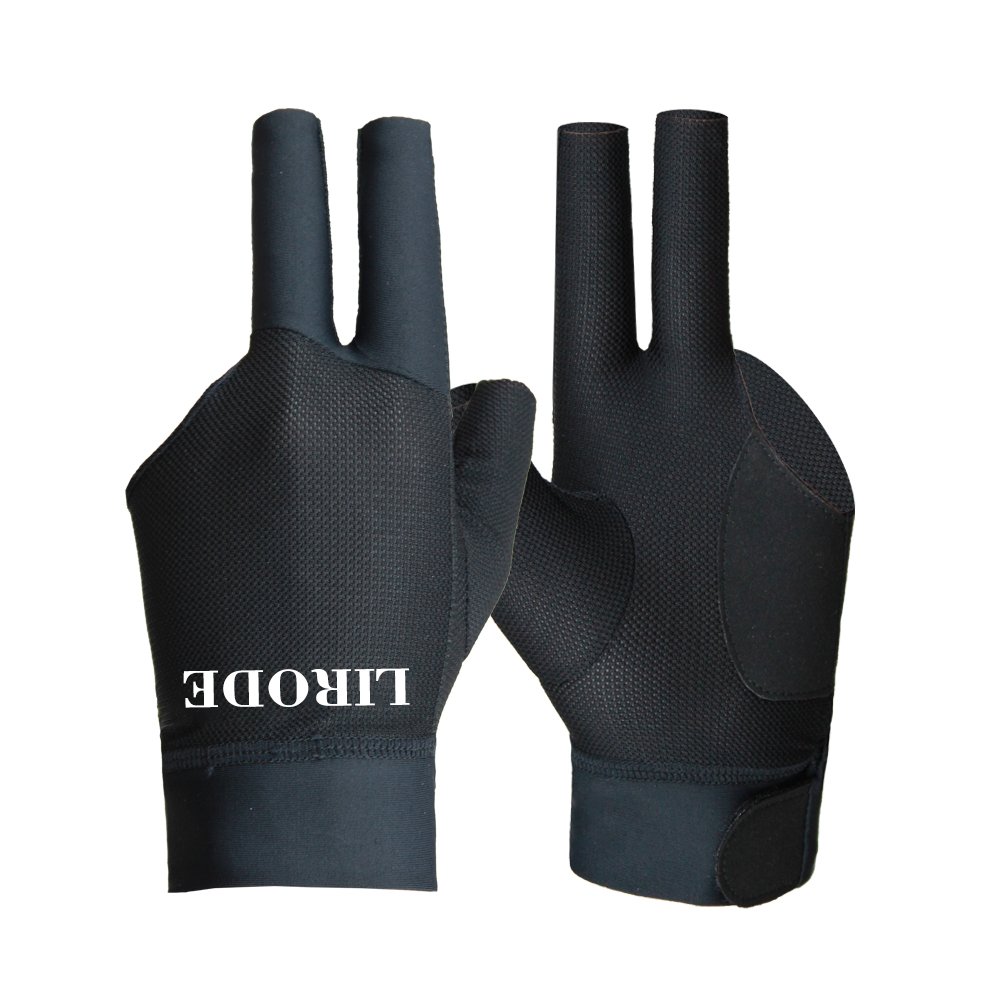 Men Women 3 Finger Open Wear Resistant Show Cue Shooters Snooker Spandex Sports Pool Billiard Gloves