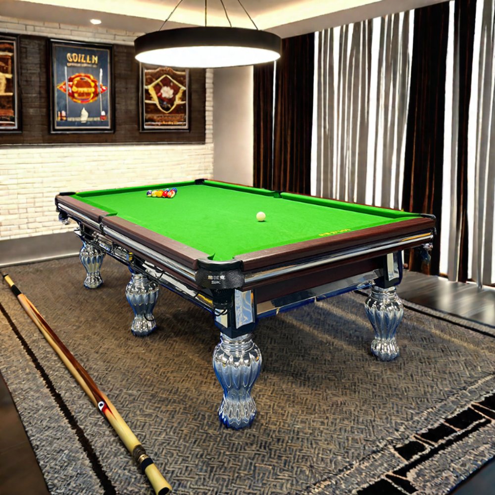 Professional 12ft International Standard Premium Snooker Billiards Pool Table Solid Wood Legs for Sports Entertainment