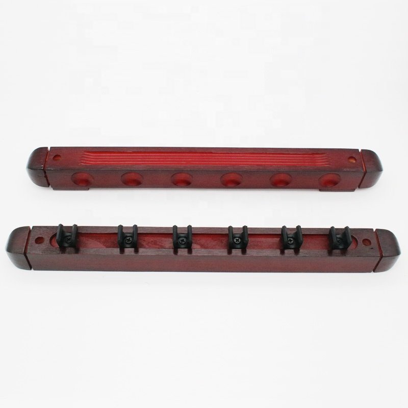 Pool Cue Hanging Wall Rome Rack 6 Holes Snooker & Billiard Cue Sticks Holding Tools