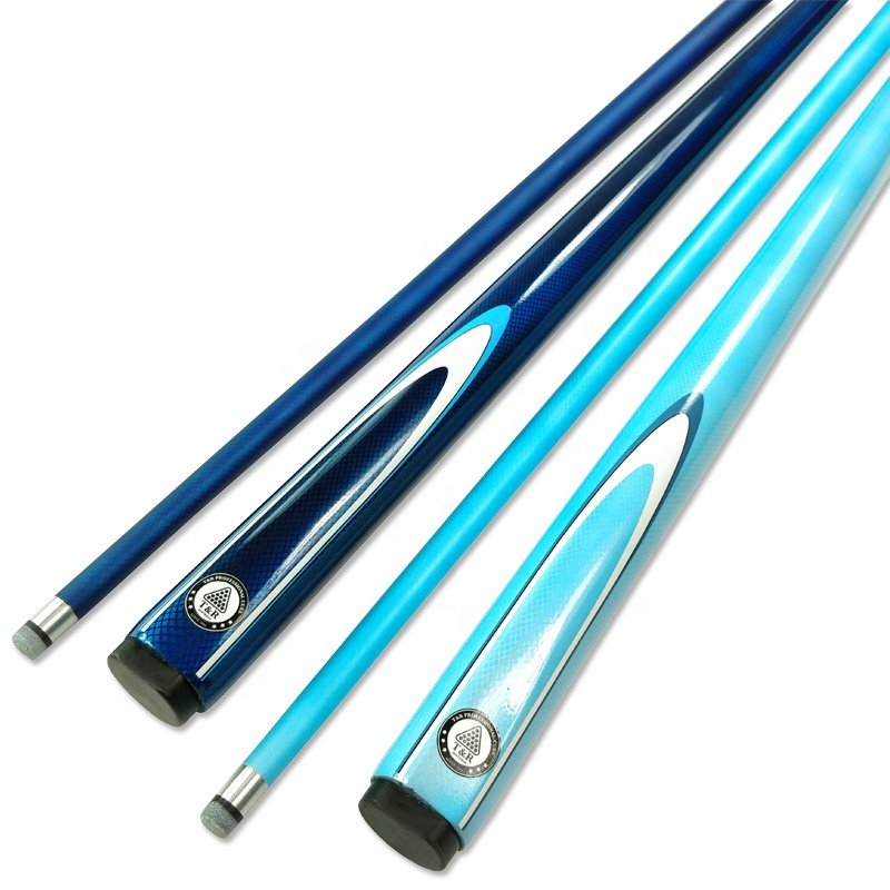 xmlivet latest carbon fiber snooker cue sticks in 9.5mm 2colors blue optional Pool cues 1/2 split Billiards cue accessories