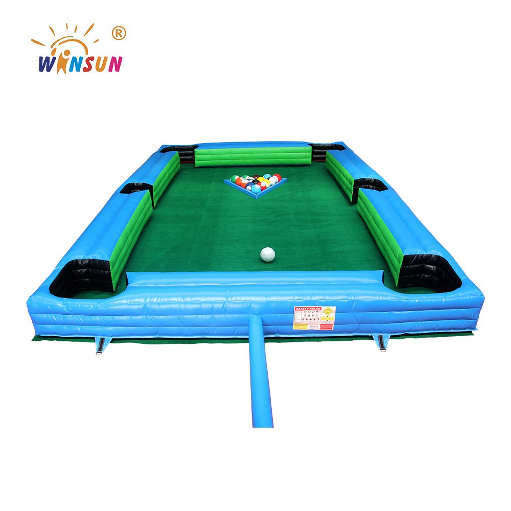 Winsun giant inflatable football field snookball game/Inflatable Billiard table
