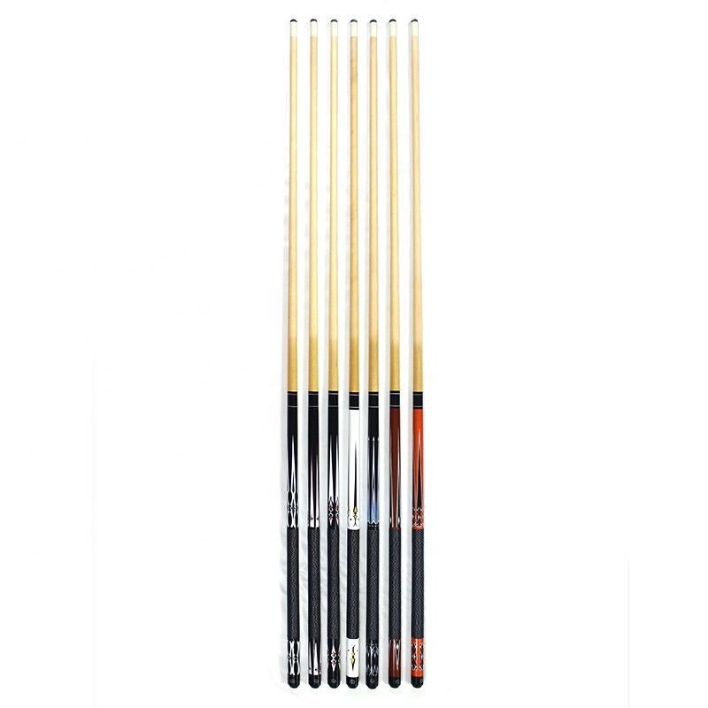 Billiard Accessory Two Pieces Snooker Sport Wood Sticks 57" with Thread Type Butt for Pool Billiard Gym Training Games