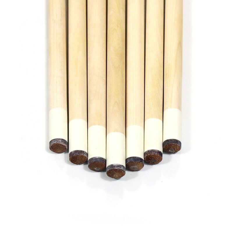 Billiard Accessory Two Pieces Snooker Sport Wood Sticks 57" with Thread Type Butt for Pool Billiard Gym Training Games