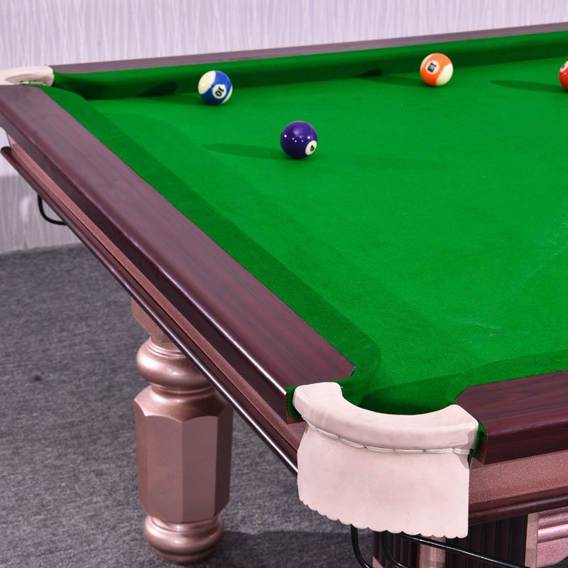 Modern Style Chinese Black Eight Billiards Table Factory Direct Sale Household Commercial Use Solid Wood Slate PVC Green Snooker