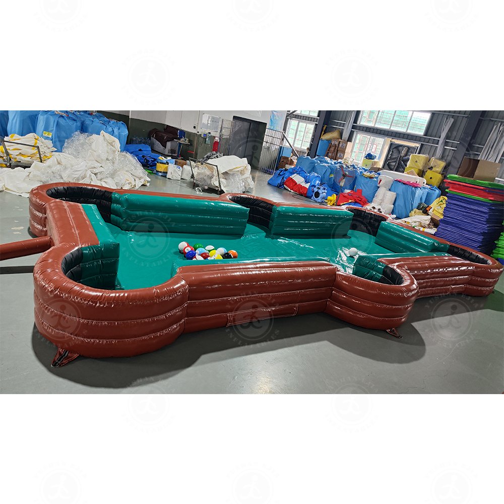 6x4M Inflatable Snooker Pool Billiards Table Snooker Football Court,Inflatable Snookball Pool Soccer Table Sport Game