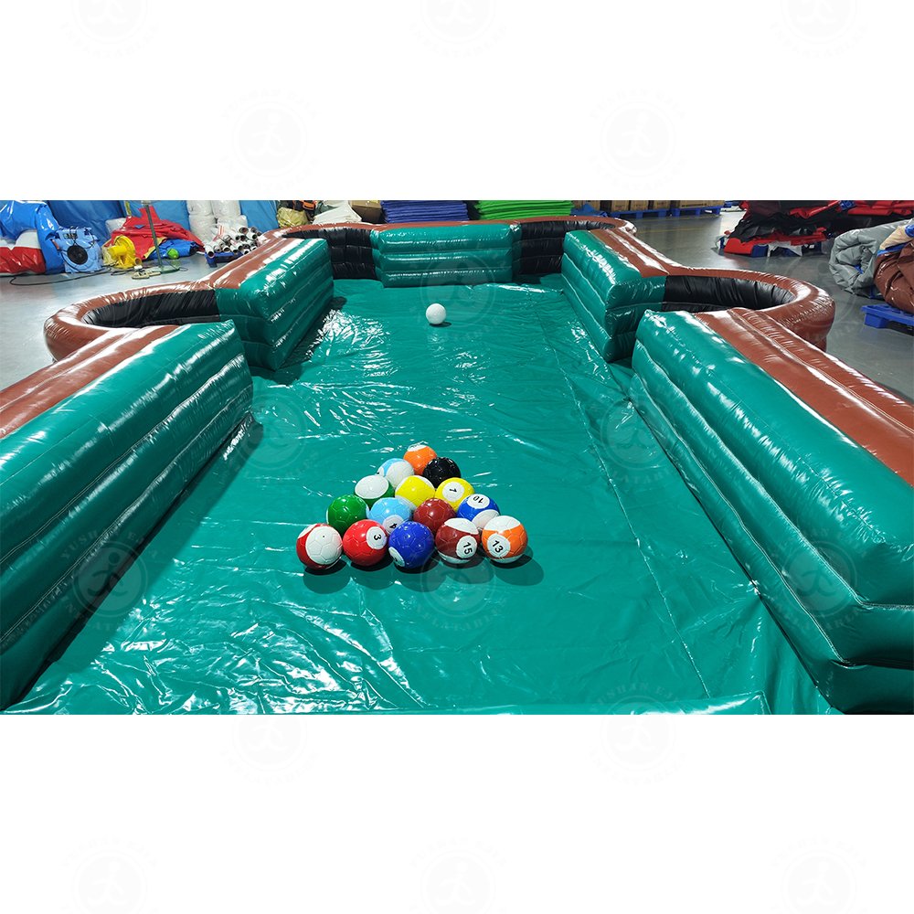6x4M Inflatable Snooker Pool Billiards Table Snooker Football Court,Inflatable Snookball Pool Soccer Table Sport Game