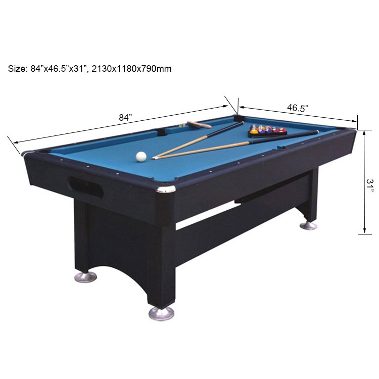 7 Ft Billiard Pool Table Billiards Accessory Durable Club and Family Pool Table Game