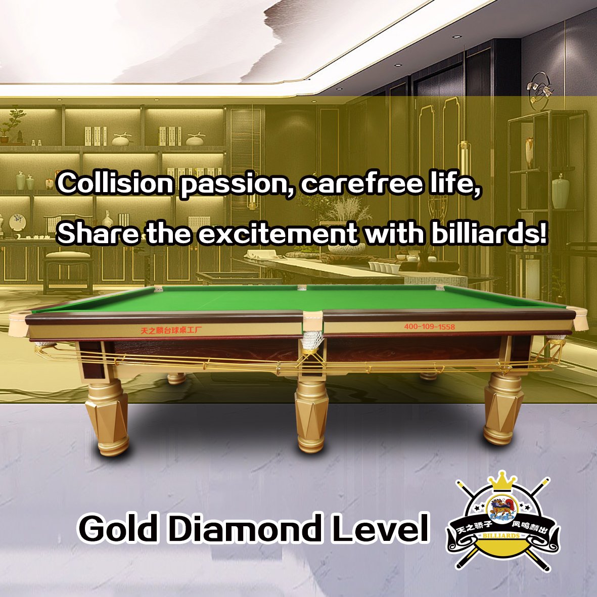 Modern style simple unique modeling Economical Custom Design 7ft 8ft 9ft pool table