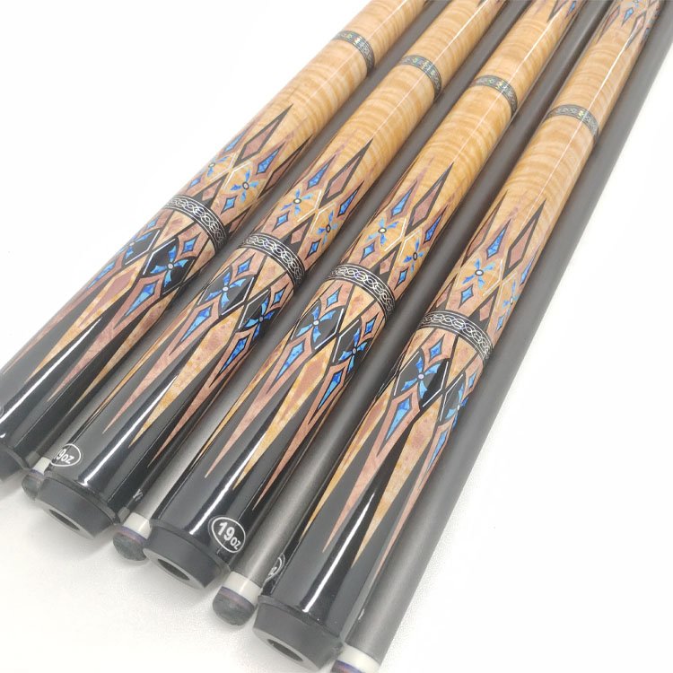 Canadian Maple Sticker Butt 12.5mm Tips Carbon Fiber Shaft Billiard Pool Cue Stick Black 8 Ball Cues