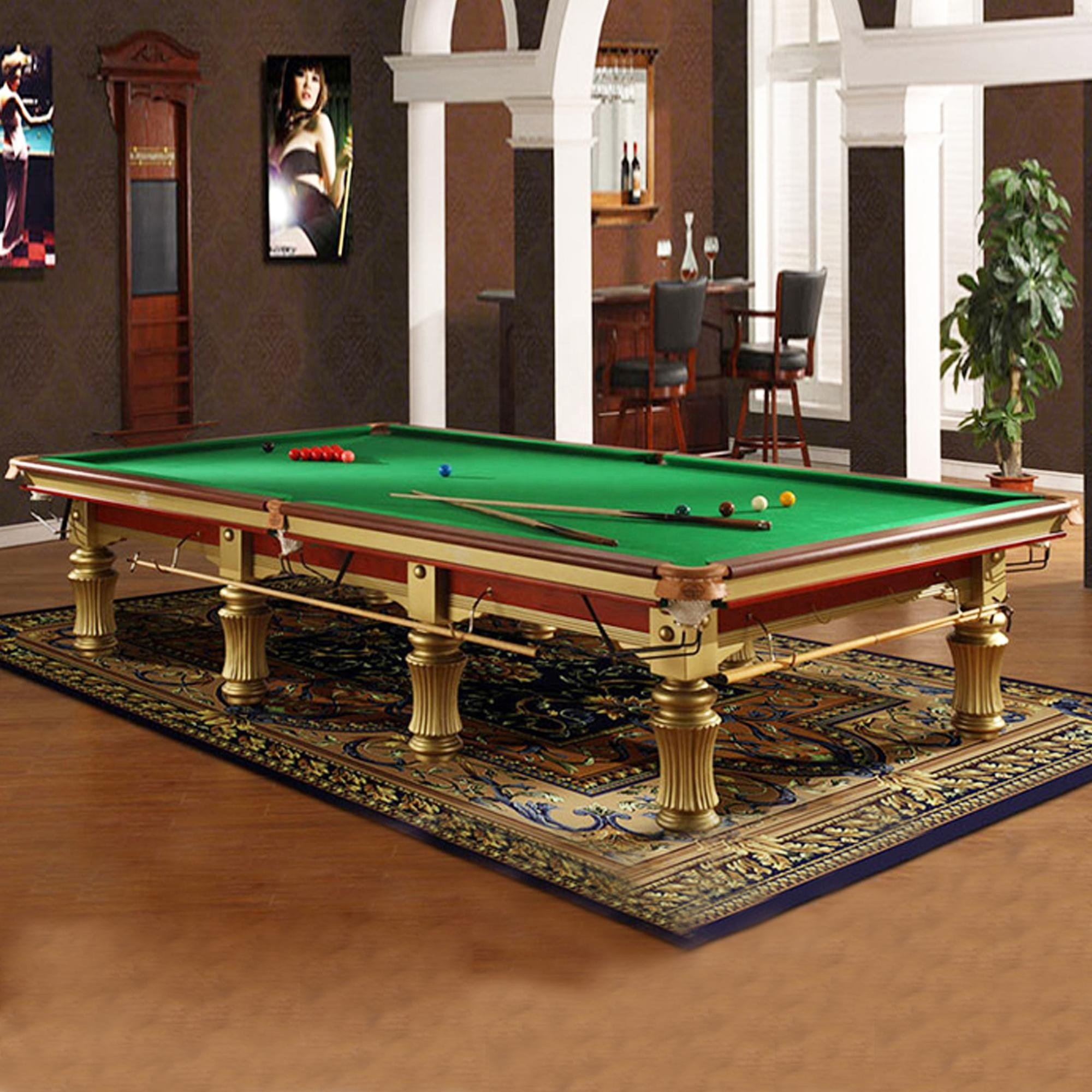 Chaoli snooker luxury style home 12ft snooker table used home used standard snooker table