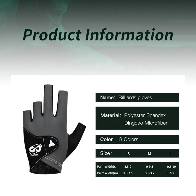 Lightweight And Breathable Billiards Club Three Finger Gloves Durable Professional Pool Cue Gloves The Left Gloves For Billiard