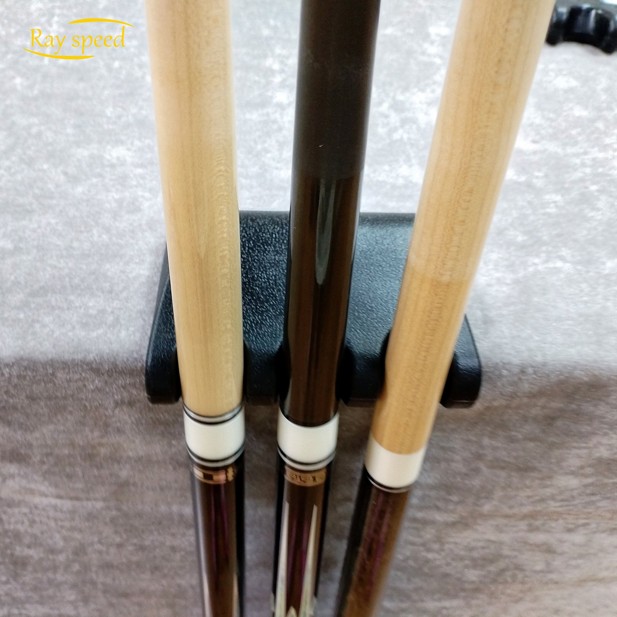 Rayspeed 3 Holes Pool Cue Holder,Portable Pool Stick Holders for Table Pool Cue Rack Claw, Non-Slip Pool Cues Stick Holder