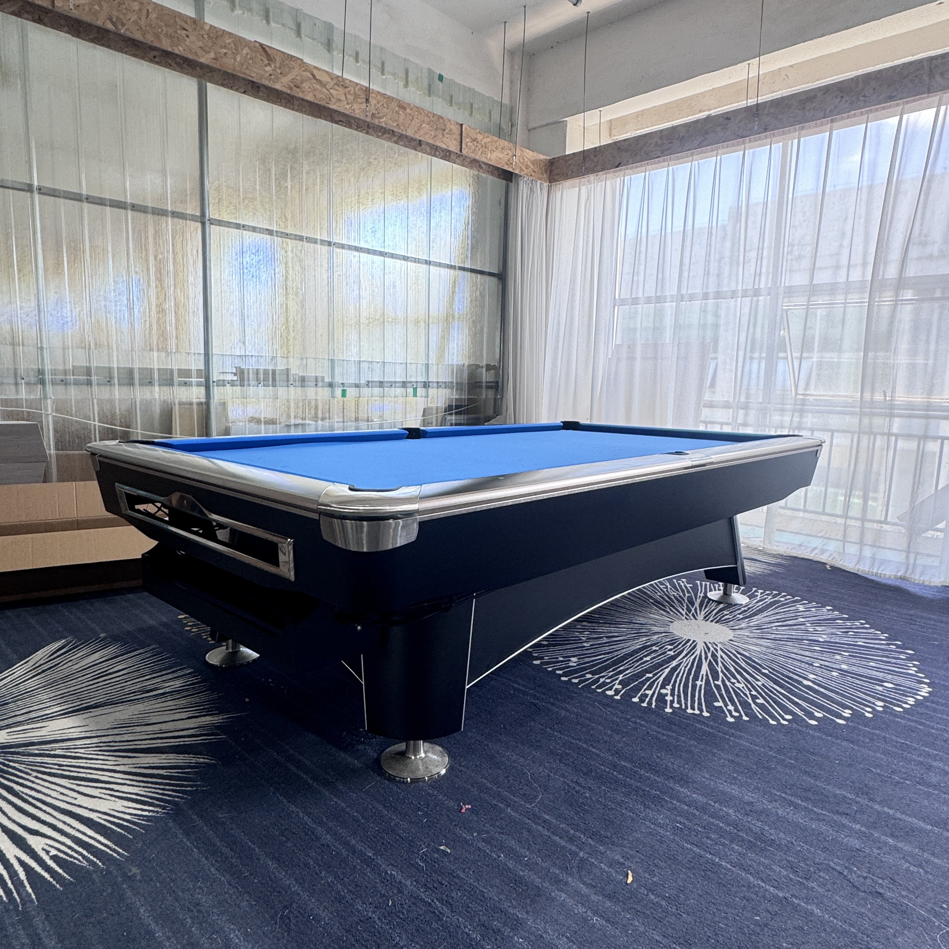 Customized American Style 9 Ball Billiard Table 7ft/8ft/9ft Solid Wood Legs with Cue & Whole Set Accessories for Pool Snooker