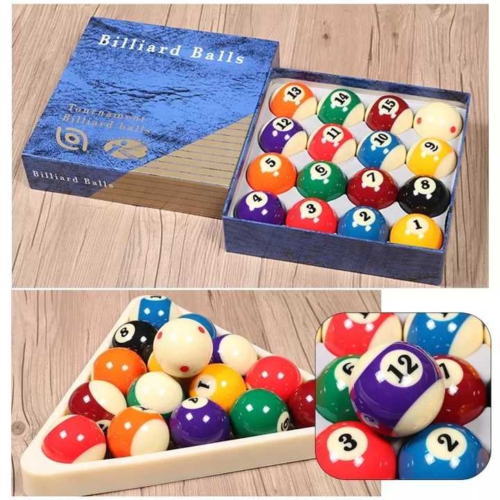 2024 China Custom Logo Eighty Ball Phenolic Resin Snooker Pool Ball Set 57.2mm Cue Ball with Box Packaging for Sports Use