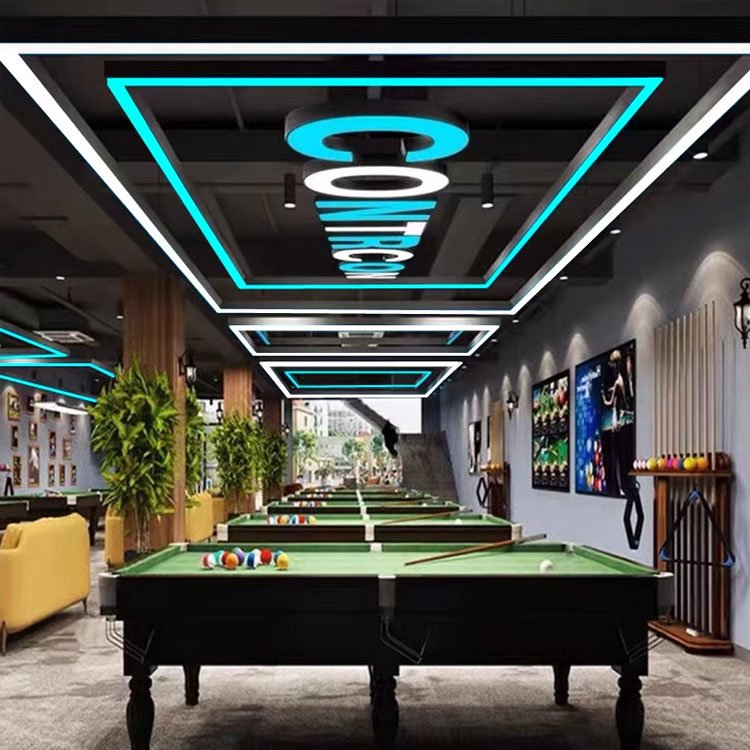 Aluminum LED Pool Table Light rectangles Super Bright Billiards Pool Table Snooker Table Pendant LED Light