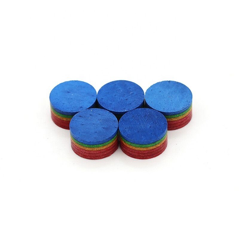 Popular Selling Multi Layer Leather Rainbow Billiard Pool Cue Stick Tip For Sale