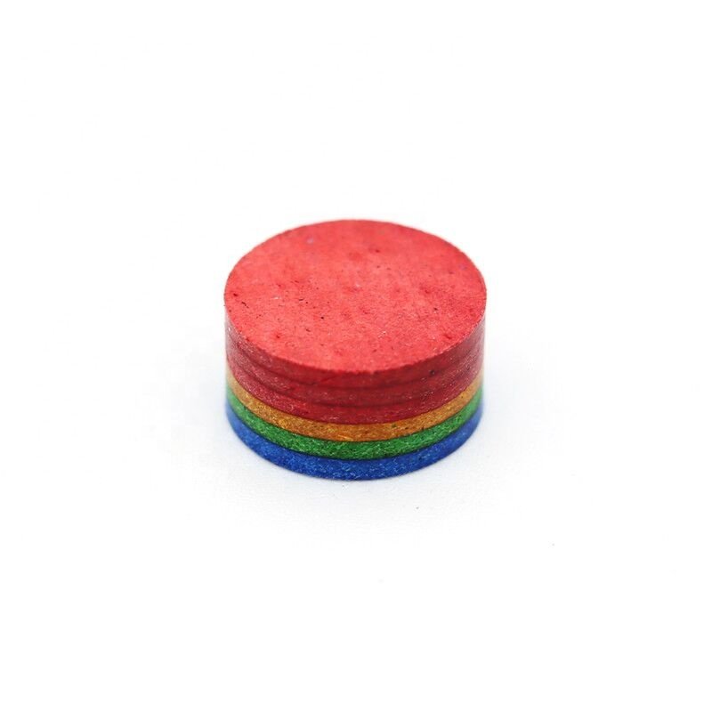 Popular Selling Multi Layer Leather Rainbow Billiard Pool Cue Stick Tip For Sale