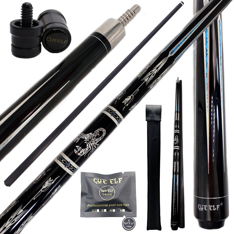 Cueelf carbon fibre pool cue maple wood pool cue stick fury pool cues billiard