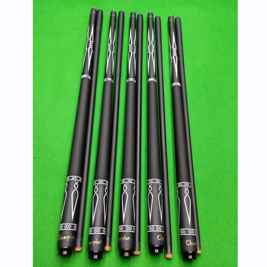 Hot sale high-grade black 1/2 carbon fiber stainless steel center joint billiard cue