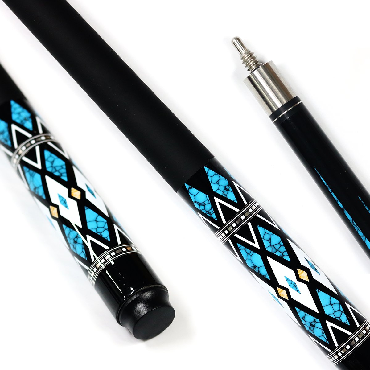 Hot sale high-grade black 1/2 carbon fiber stainless steel center joint billiard cue