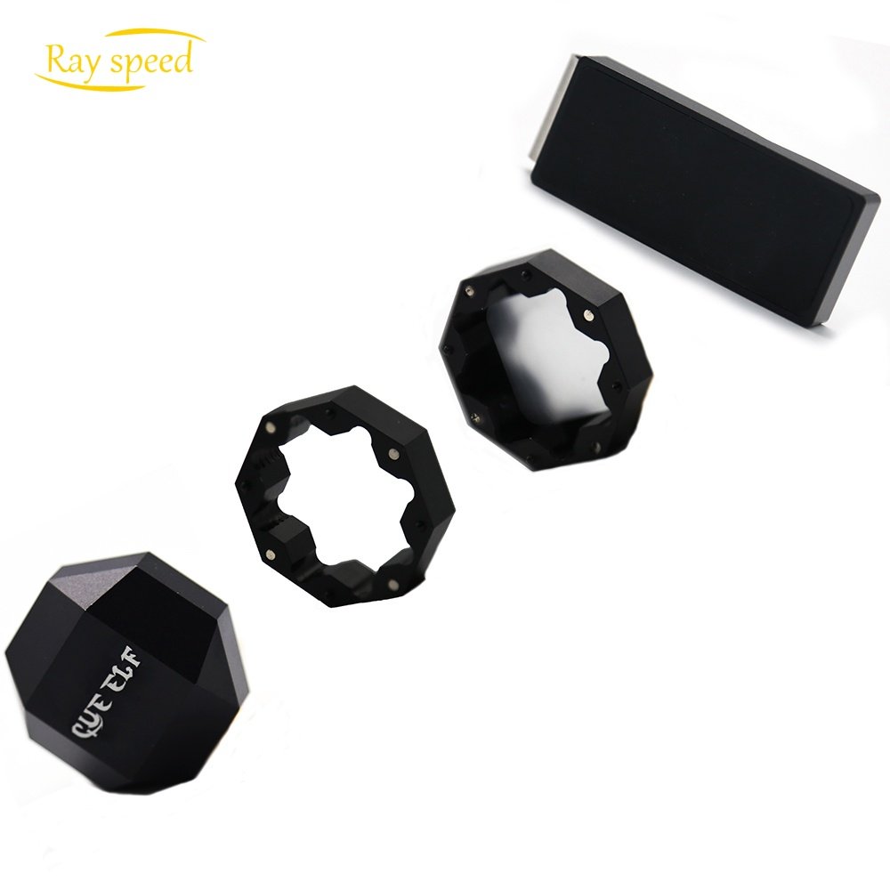 Rayspeed latest Billiards cue chalk holders With Magnetic Clip black magnetic portable clip-on pool snooker chalk cases