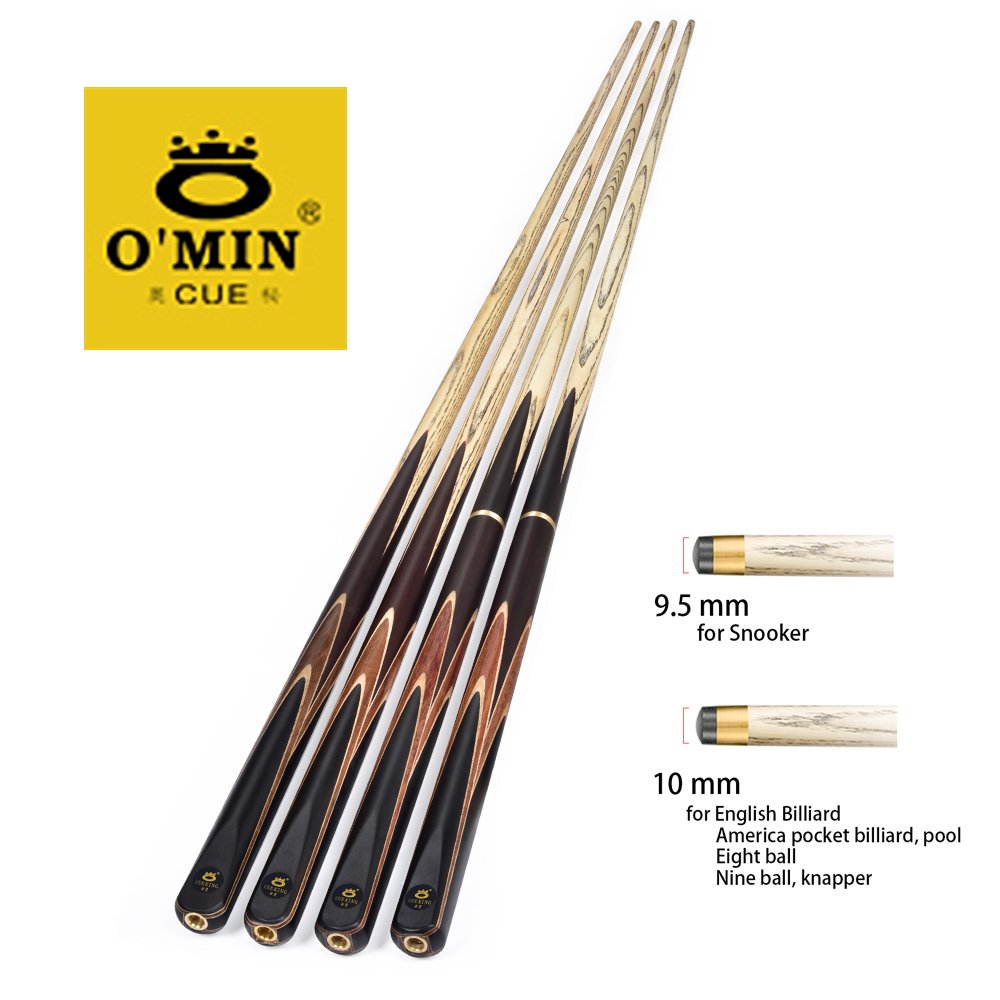 Cue King Omin single Handmade Ebony Butt Ash Shaft Wood Pool Snooker Cue Pool Snooker and Billiard Cue