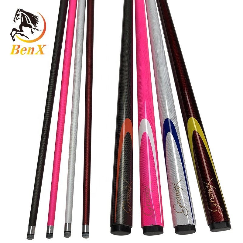 Carbon Fiber cue 1/2 style hot selling pool cue factory price