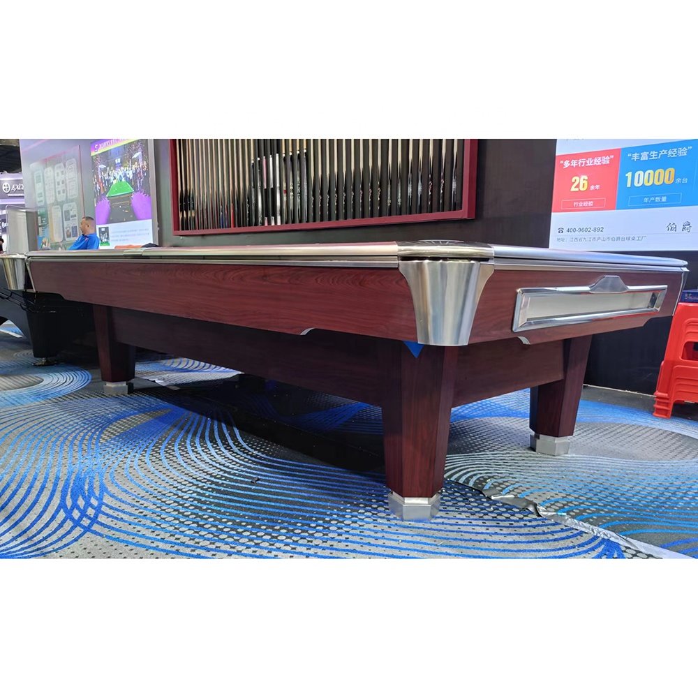 Bojue 2024 Modern Style Snooker & Billiard American 9-ball pool table with solid wood and blue stone for Game room