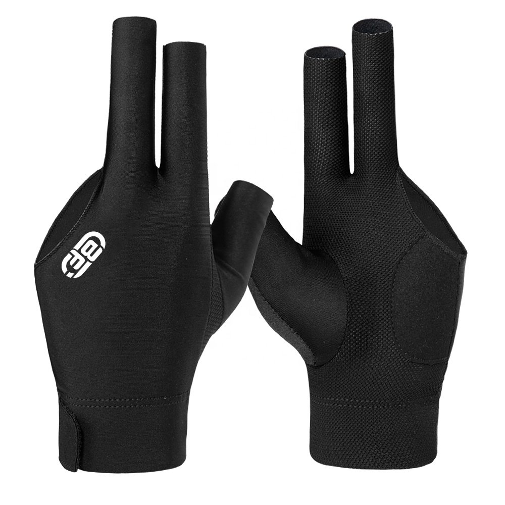 Oem Odm Wholesale Best Billiard Pooling Cue Cut Snooker Table Game Player Gloves With 3 Fingers