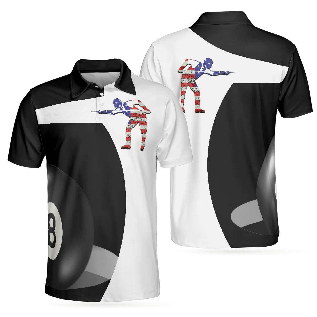 Billiard High Quality Player Shirt Funny Billiard Team Shirts For Men Pool Table Tournament Snooker Polo shirt for mens