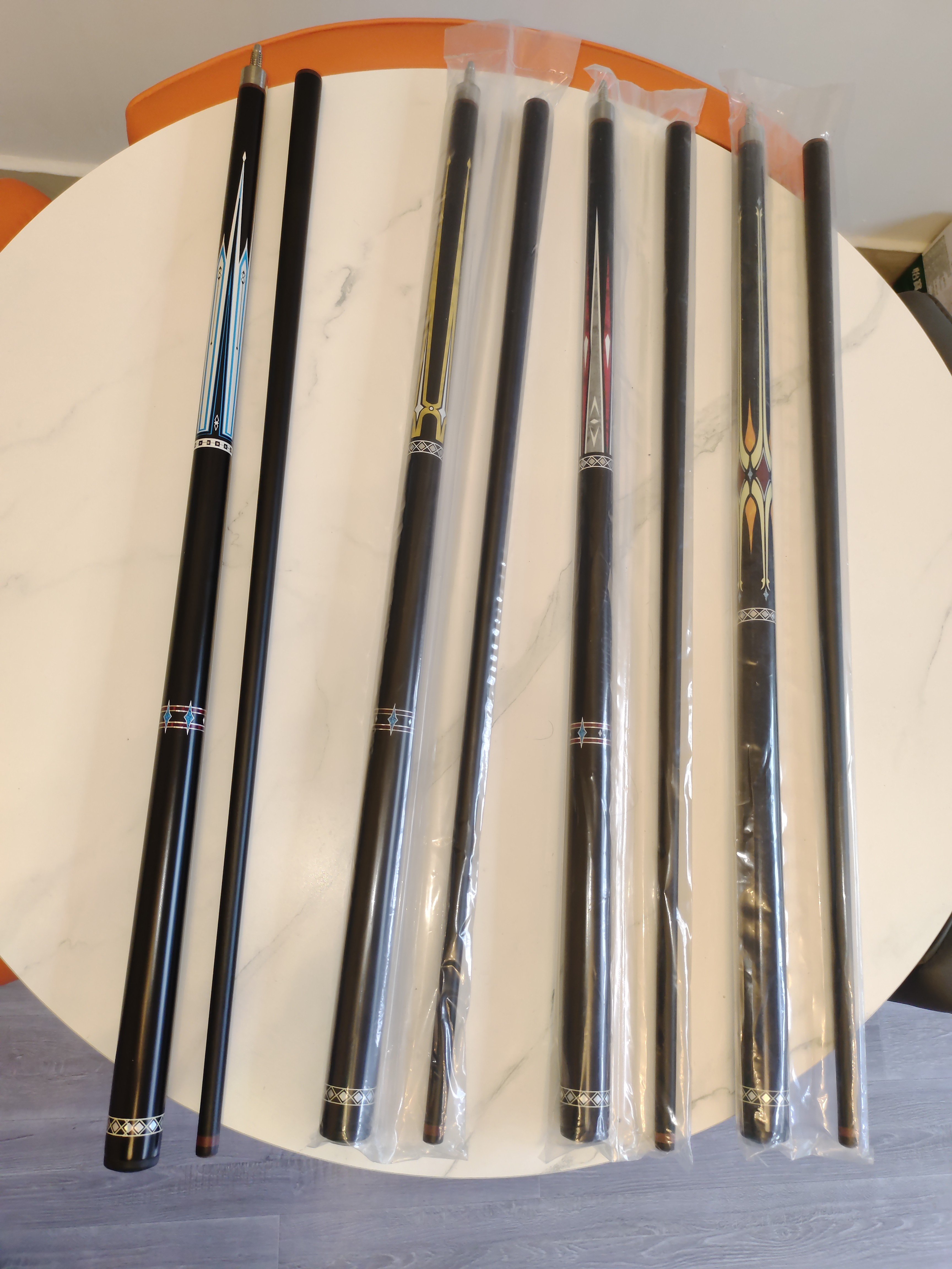 Ronsen professional highly accurate graphite carbon fiber cue 12mm tips billiards snooker pool cues stick 58'' length