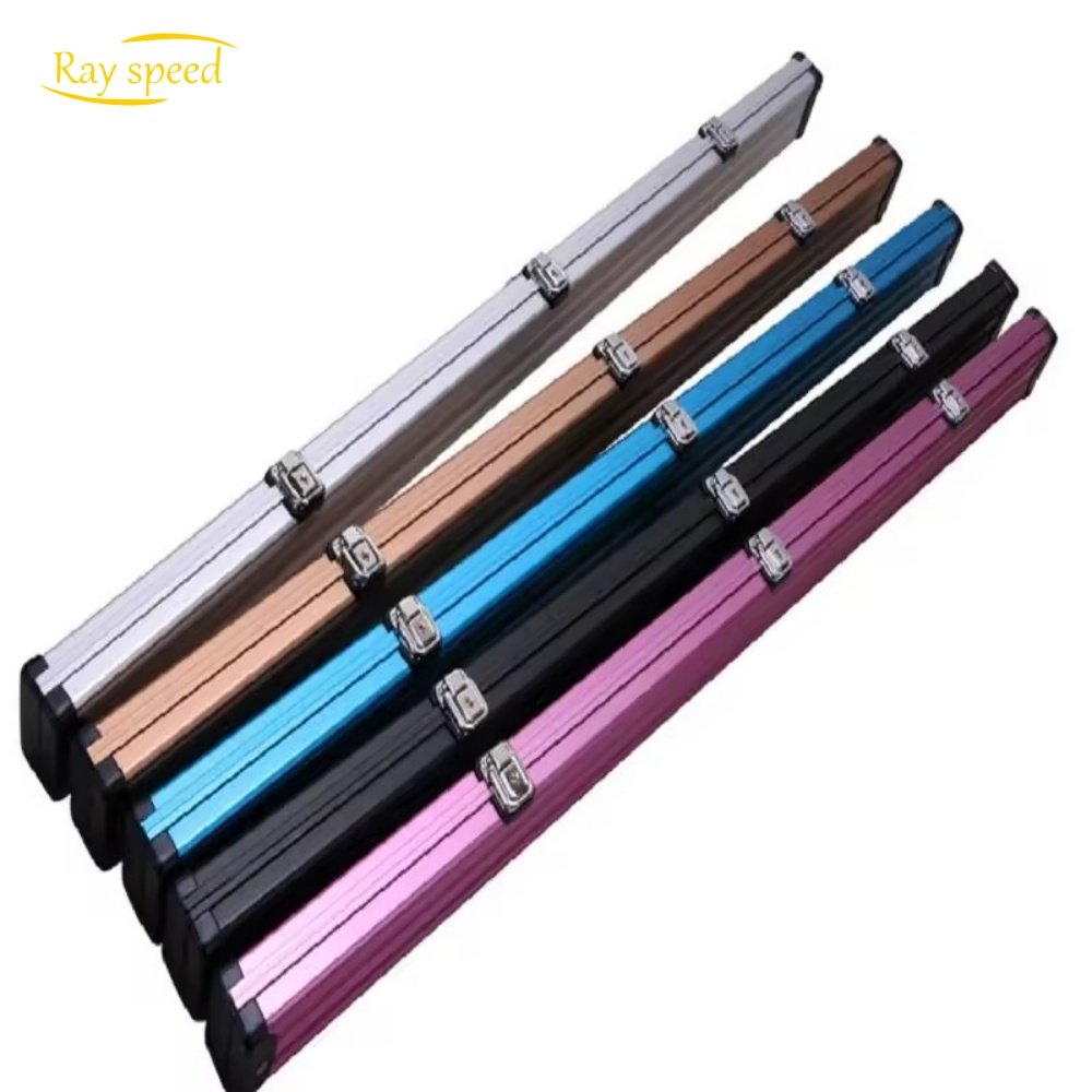 Rayspeed High Quality Multicolor Aluminum Single Piece Billiard Snooker Cue Case Portable Cue Holder Cue Box Customized Logo