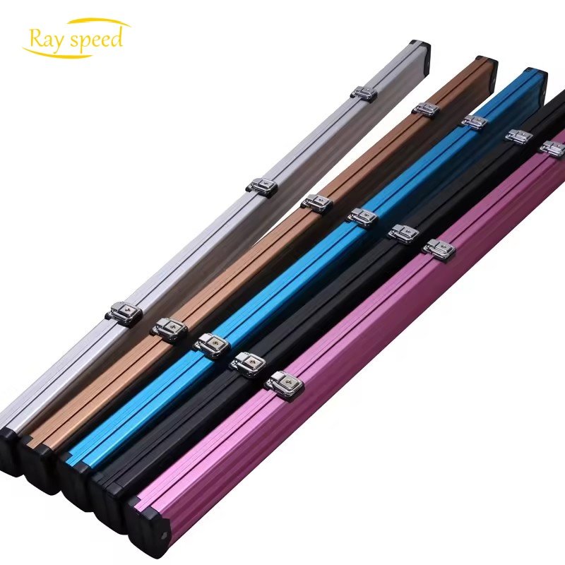 Rayspeed High Quality Multicolor Aluminum Single Piece Billiard Snooker Cue Case Portable Cue Holder Cue Box Customized Logo
