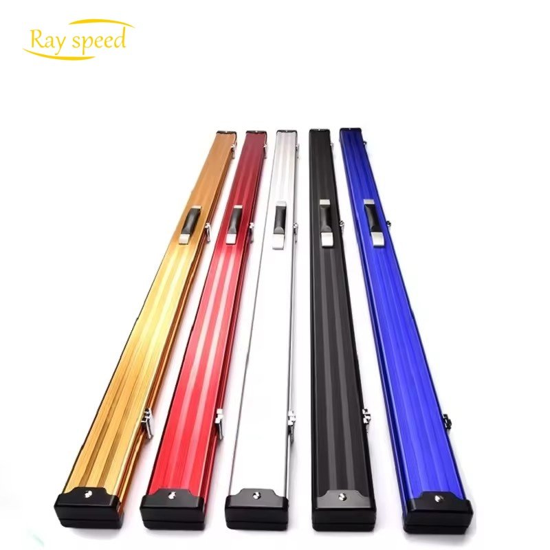 Rayspeed High Quality Multicolor Aluminum Single Piece Billiard Snooker Cue Case Portable Cue Holder Cue Box Customized Logo