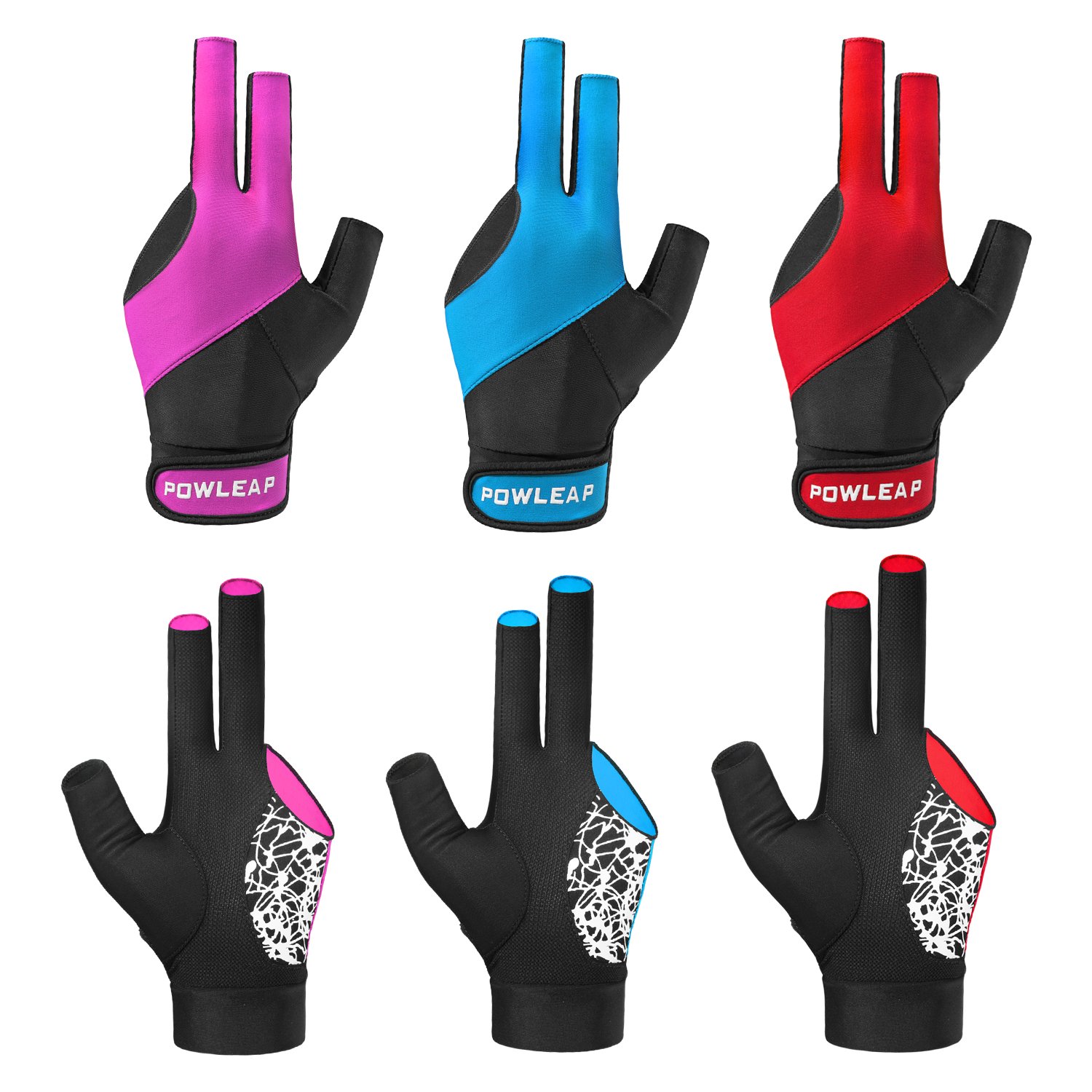 Factory Manufacturer Customized Comfortable Quick Dry Elastic Snooker Cue Gloves Billiards Shooters Glove