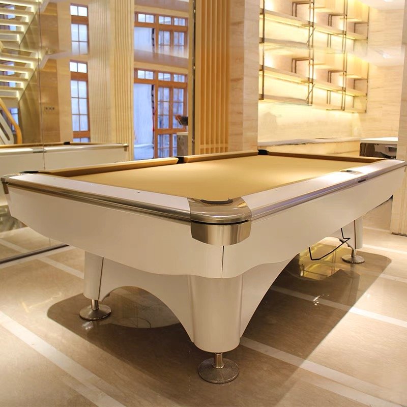 High Quality Modern Nine Ball Pool Table Snooker Custom Size Indoor Sport Slate Cushion Wood Leg pockets