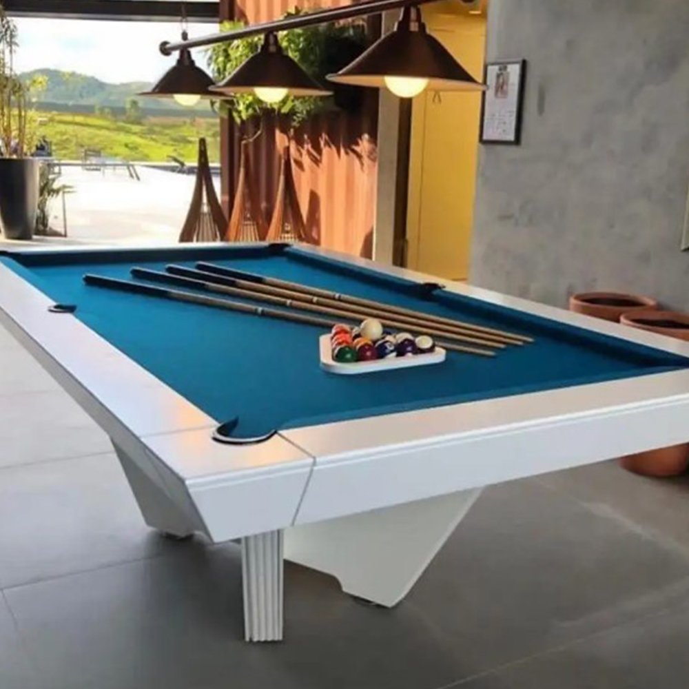 Custom Imported Full-Size Luxury Modern Pool Table Snooker Multi-Purpose Indoor Use Solid Wood Legs Slate MDF Cushions Cue