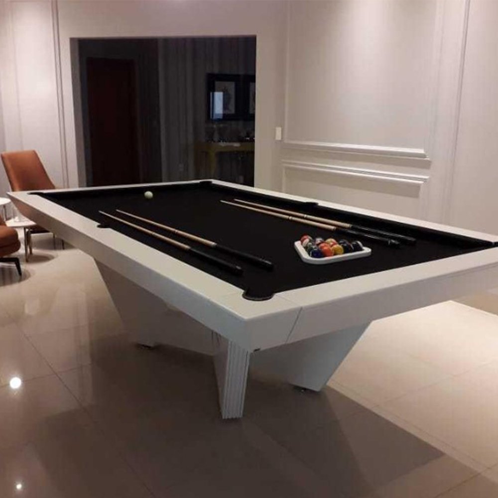Custom Imported Full-Size Luxury Modern Pool Table Snooker Multi-Purpose Indoor Use Solid Wood Legs Slate MDF Cushions Cue