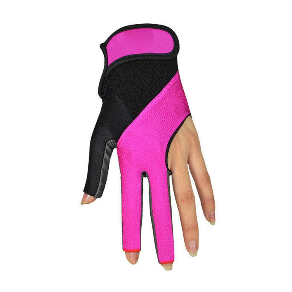 New arrival Sports Gloves Non Slip Pad 3 Fingers Pool Cue Snooker Gloves For Left or Right Hand