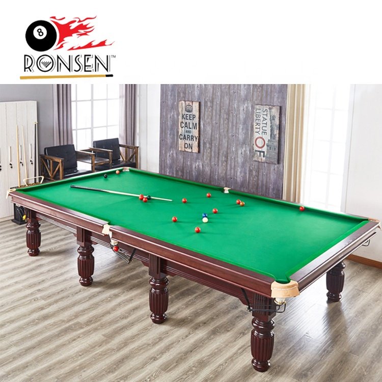 Competitive Price Standard Size New Design Slates Top and Solid Oak Wood 12ft Snooker Table with 6811 cloth