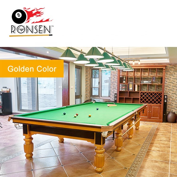 Competitive Price Standard Size New Design Slates Top and Solid Oak Wood 12ft Snooker Table with 6811 cloth
