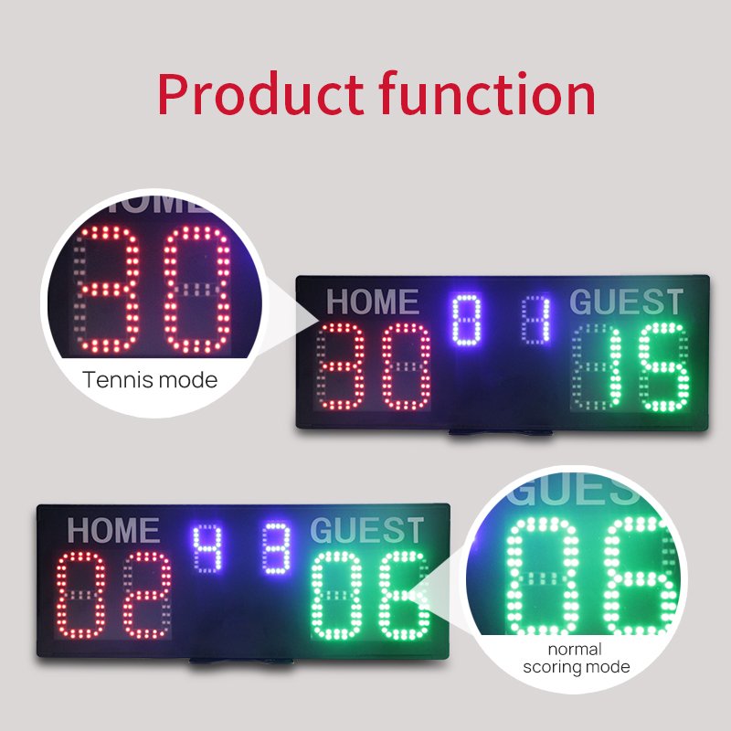 Portable Wireless Wrist Control LED Scoreboard Electronic Basketball Football 18650 Battery Supply Digital Tennis Scoring Board