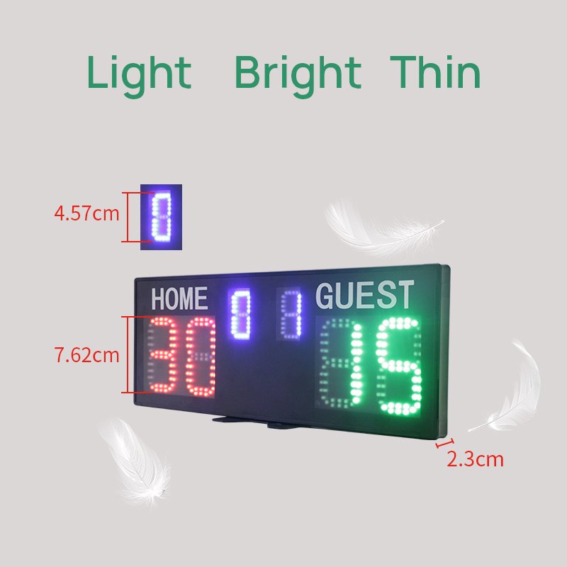 Portable Wireless Wrist Control LED Scoreboard Electronic Basketball Football 18650 Battery Supply Digital Tennis Scoring Board