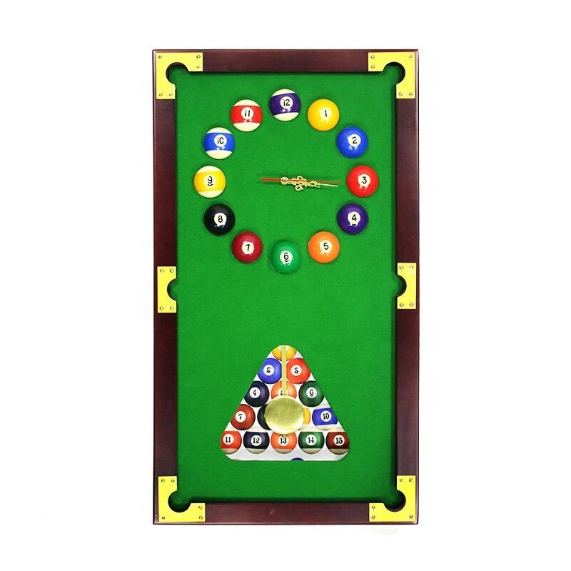 Hot Selling Rectangle Shape Decorative Billiard Ball Design Club Pool/Snooker Ball Clock