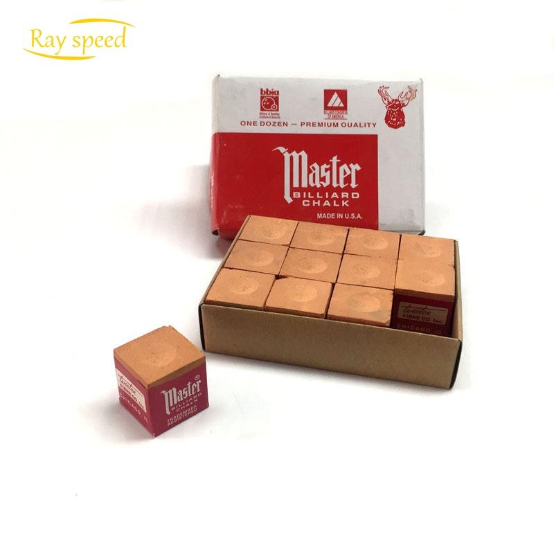 Rayspeed Economic Customized 12 Pills In A Box Billiard Chalk High Quality Pool Chalk For Cue Tips Snooker Chalk