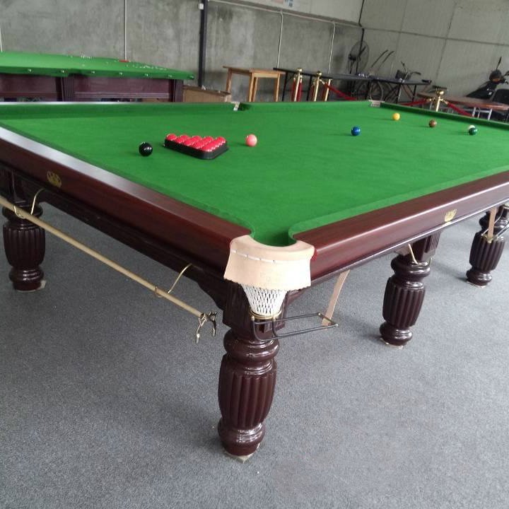 High Quality Solid Wood Slate Golden Carving Snooker Pool Table