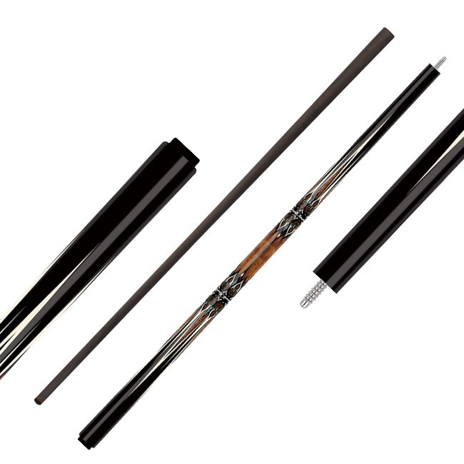 Da Di Zhi Xin No.108 ZY Pool Billiard Cues 1/2 Carbon Fiber Cue Stick with 12.4mm/12.9mm Diameter Stainless Steel Joint