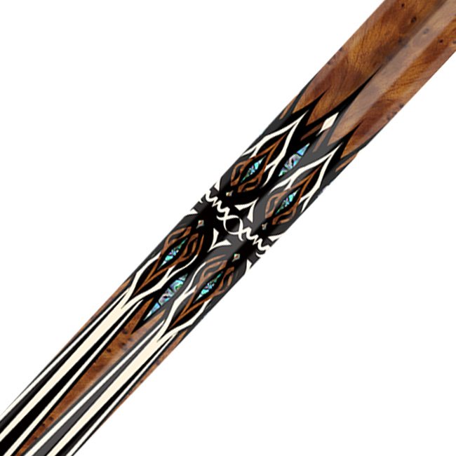 Da Di Zhi Xin No.108 ZY Pool Billiard Cues 1/2 Carbon Fiber Cue Stick with 12.4mm/12.9mm Diameter Stainless Steel Joint