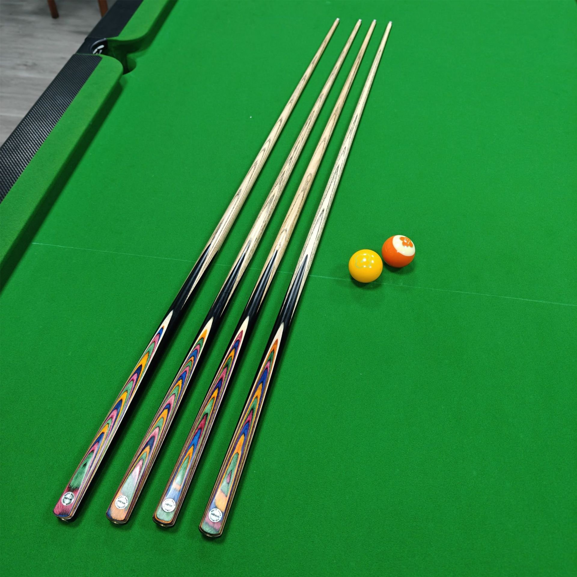 Wholesale High Quality Iridescent Highly Elastic Accurate 10mm Tip Handmade Single Billiard Cue 8-Ball